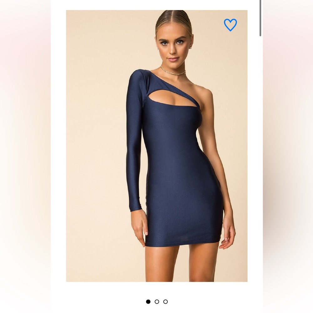 Superdown Erika Cut Out Dress in Navy